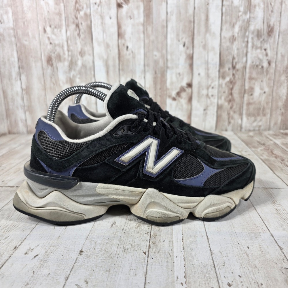 New Balance 9060 Black Purple Suede Mesh Chunky Sneakers U9060EEO Womens 6.5